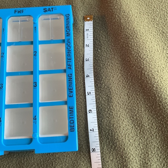 Medication organizer. Approximately 12 1/2” x 8” x 1 1/2” - Picture 9 of 10